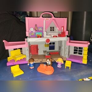 Fisher-Price Pink Dollhouse with Accessories
